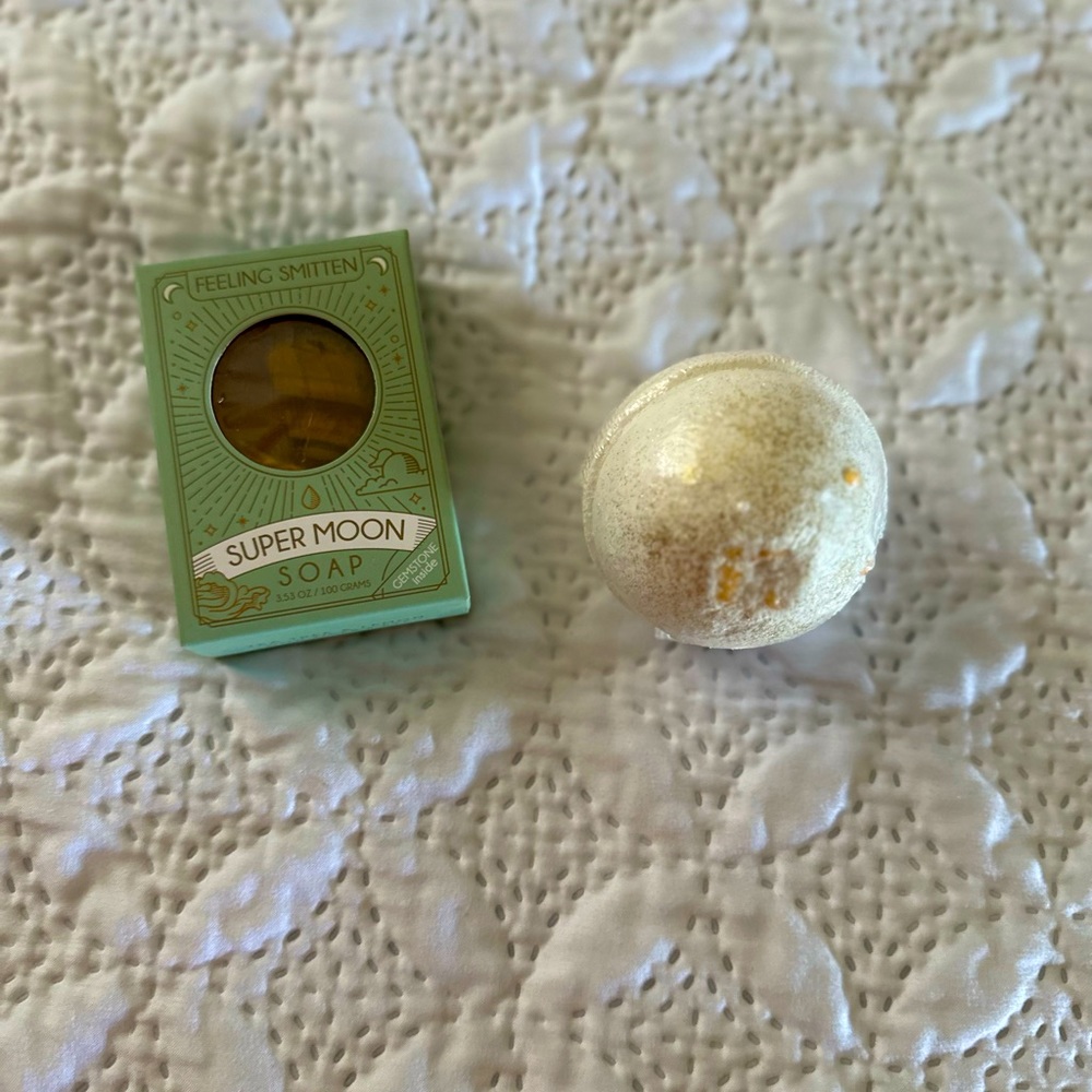 Feeling smitten  soap with gemstone